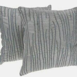 Set of 2 Inspire Me Home Decor Velvet Luster 18" x 18" Pillows Beige - NEW